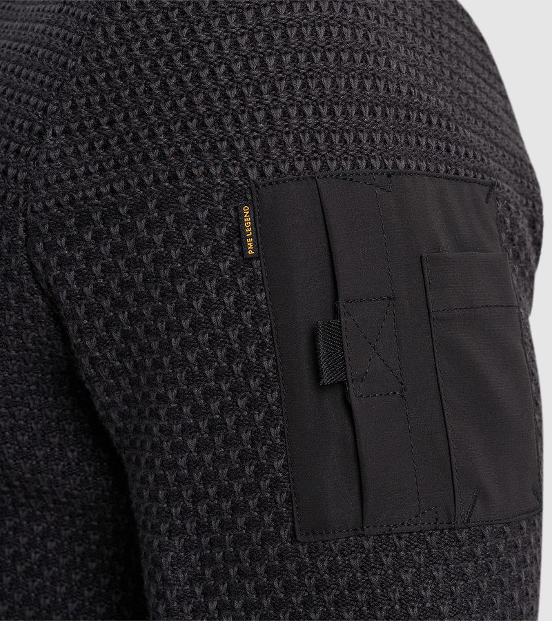 PME Legend Vest Knitted Structure Zwart