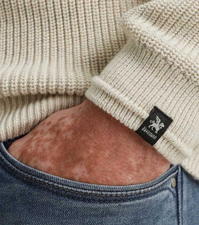 Vanguard Trui Knitted Streep Beige