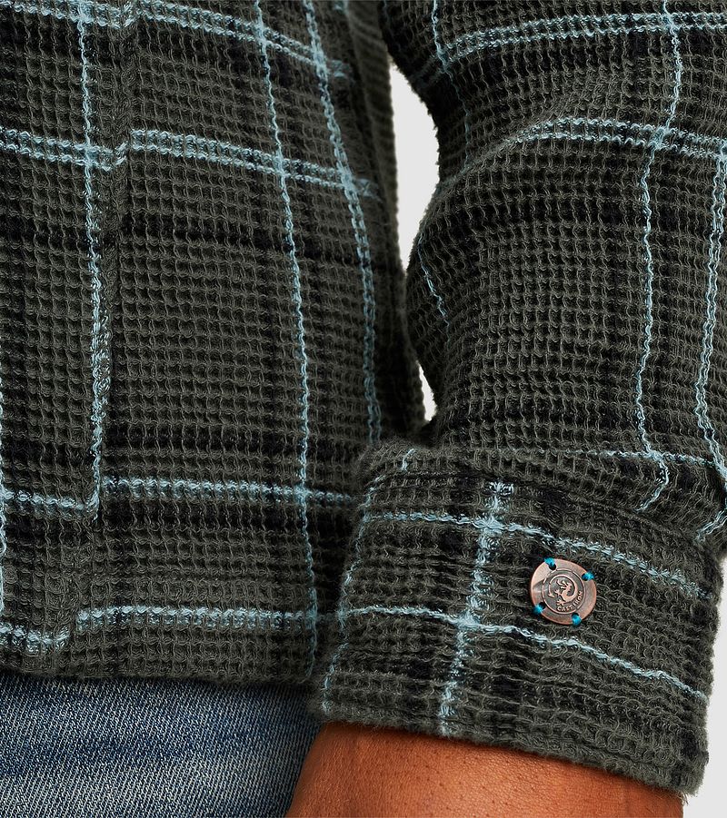 Cast Iron Overshirt Waffle Ruit Groen
