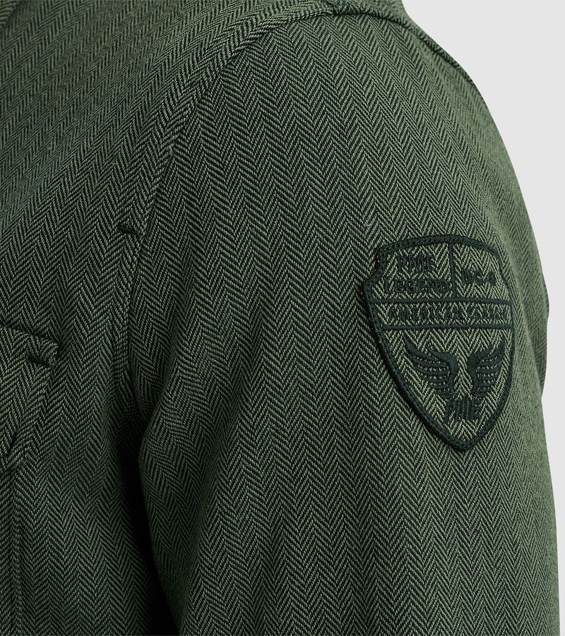PME Legend Overhemd Flanel Herringbone Groen