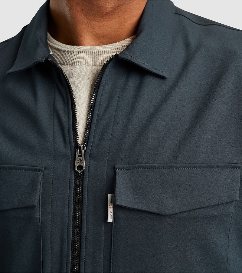 Cast Iron Overshirt Steel Blauw