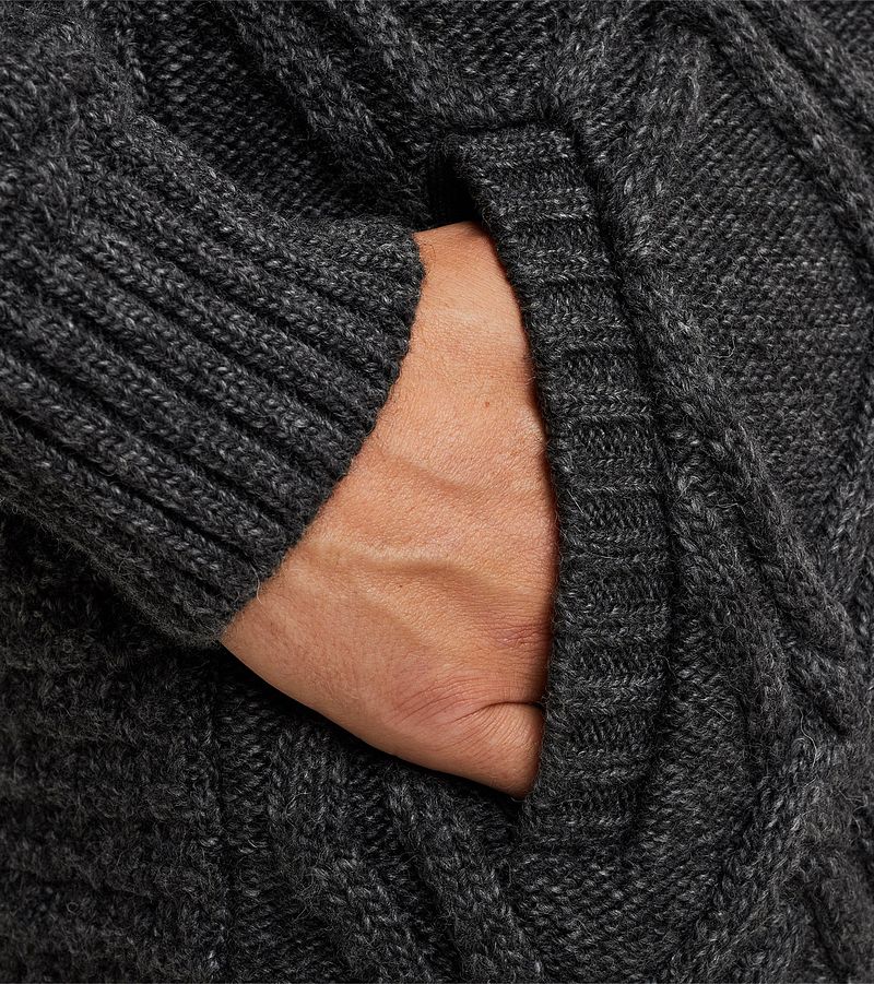 PME Legend Heavy Knit Vest Wolmix Antraciet
