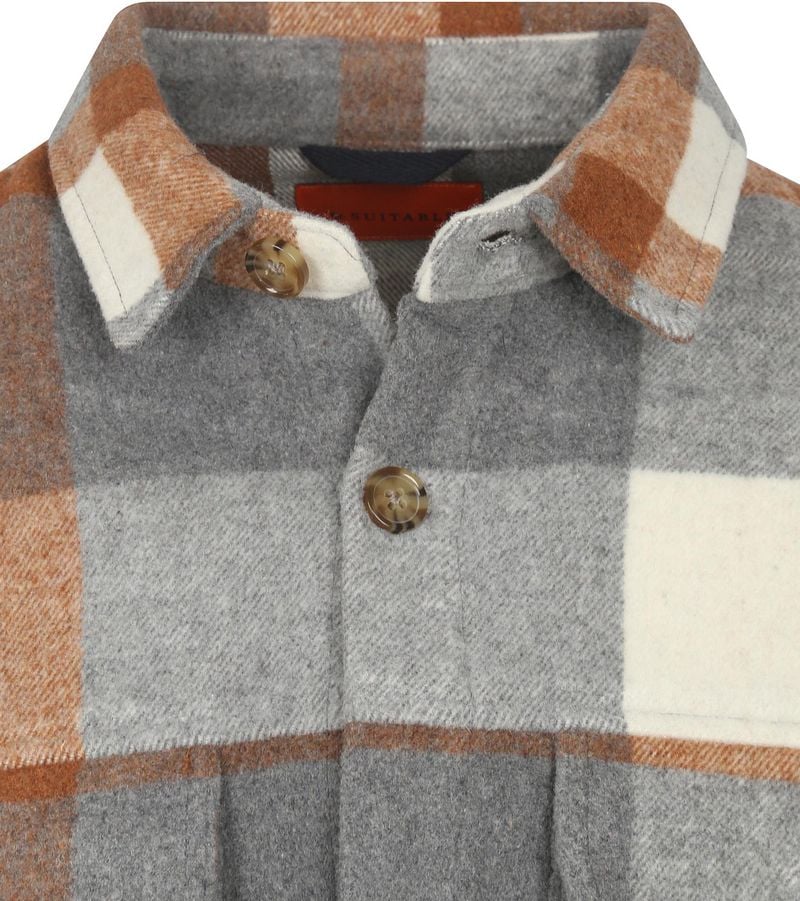 Suitable Overshirt August Wool Blend Grau - Größe L günstig online kaufen