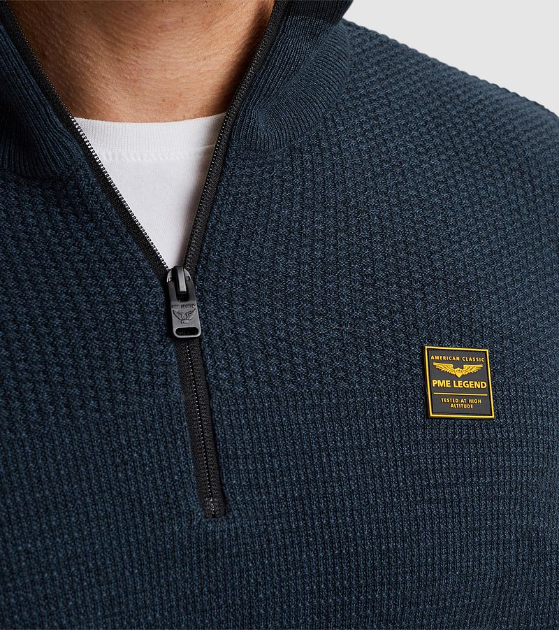 PME Legend Half Zip Trui Mouliné Navy