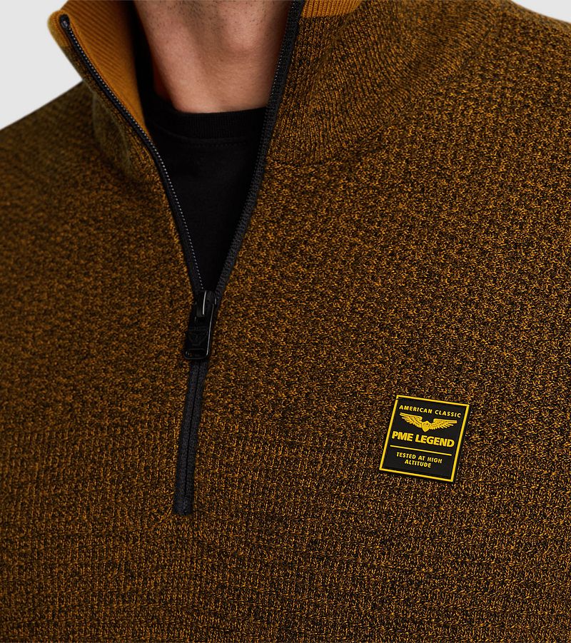 PME Legend Half Zip Trui Mouliné Bruin