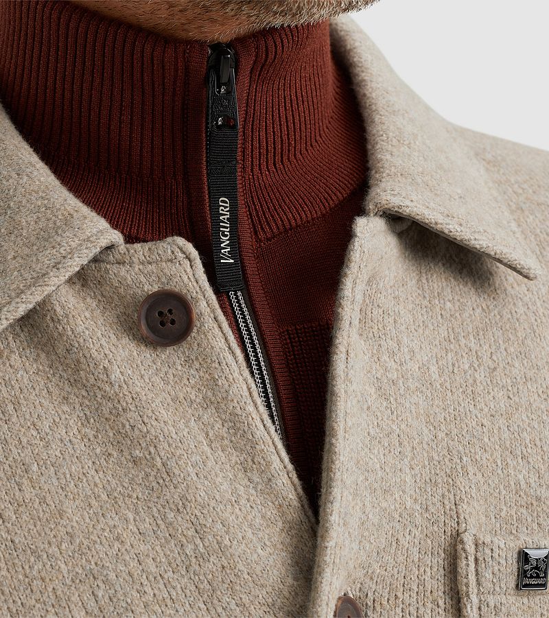 Vanguard Overshirt Button Beige