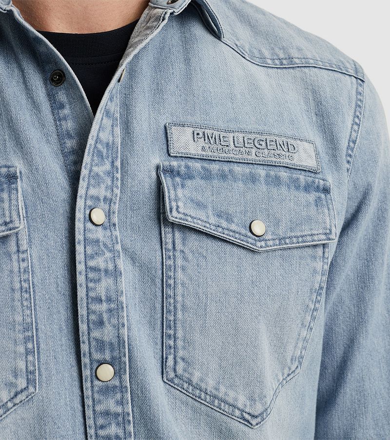 PME Legend Denim Overhemd Lichtblauw