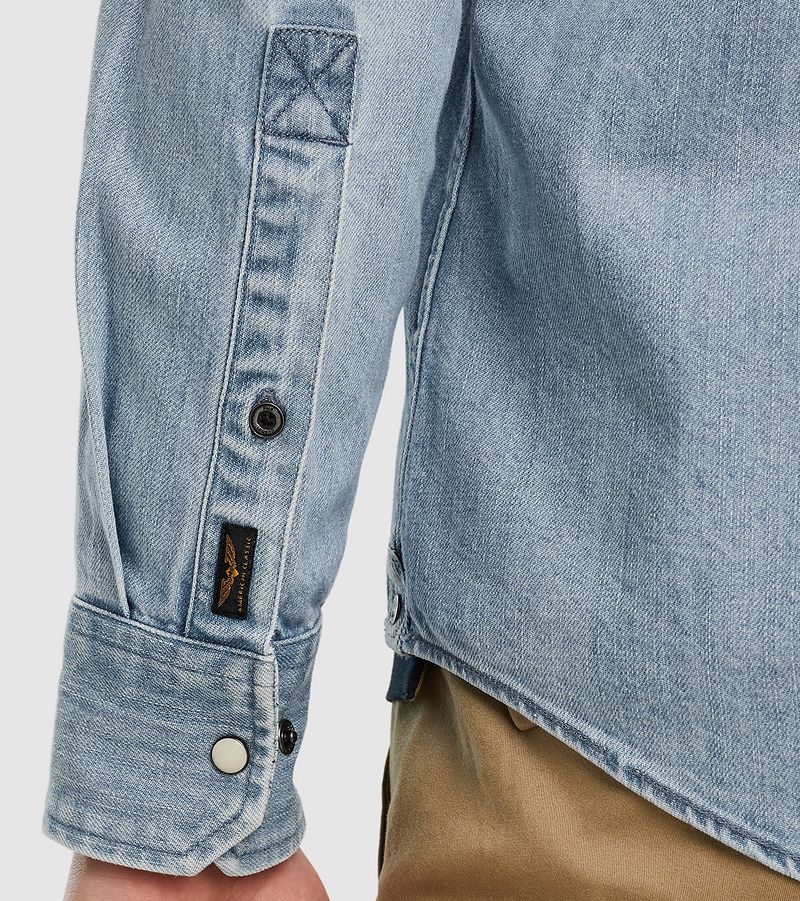 PME Legend Denim Overhemd Lichtblauw