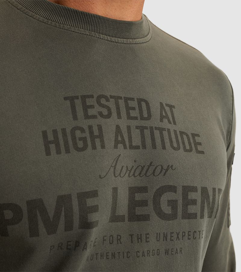 PME Legend Sweater Logo Beluga Groen