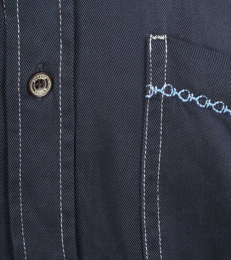 Scotch and Soda Hemd Solid Tencel Navy - Größe XL günstig online kaufen