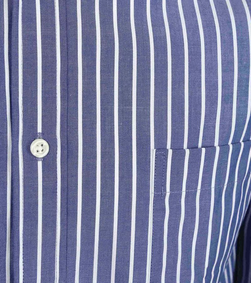 Steppin' Out Hemd Streifen Blau - Größe M günstig online kaufen