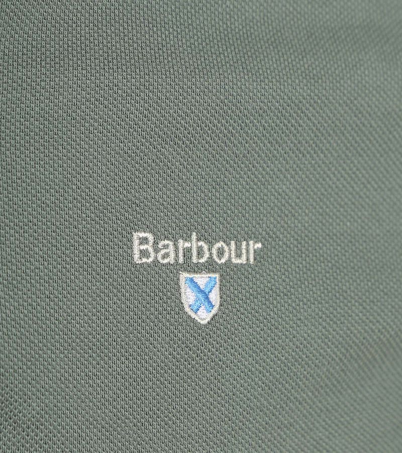 Barbour Tartan Pique Poloshirt Vintage Grün - Größe M günstig online kaufen