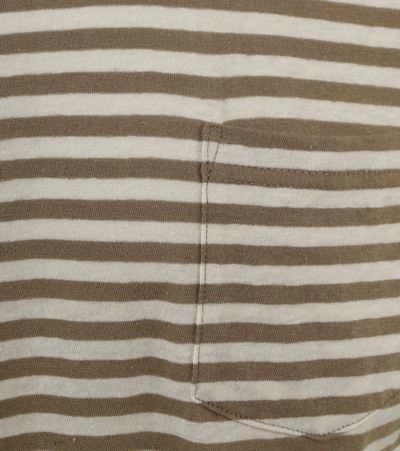 Armor-Lux T-Shirt Leinen Streifen Grün - Größe XXL günstig online kaufen