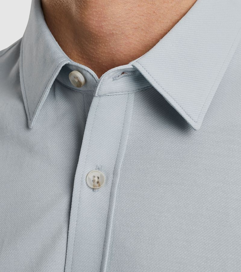 Cast Iron Hemd Twill Jersey Hellblau - Größe M günstig online kaufen