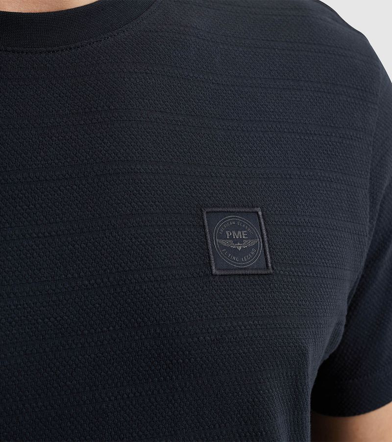 PME Legend T-Shirt Jacquard Stripe Navy