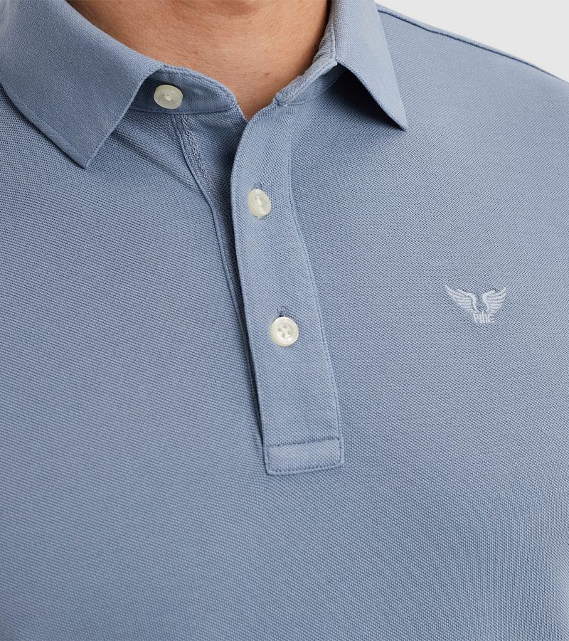 PME Legend Poloshirt Garment Dye Piqué Blauw