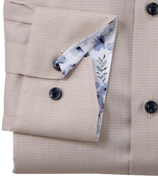 Olymp Luxor Overhemd Structure Beige