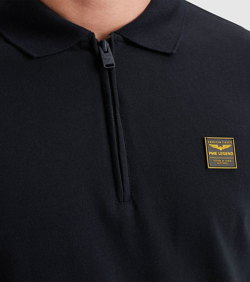 PME Legend Half-Zip Poloshirt Piqué Interlock Navy
