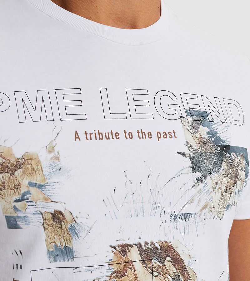 PME Legend Jersey T-Shirt Logo Wit
