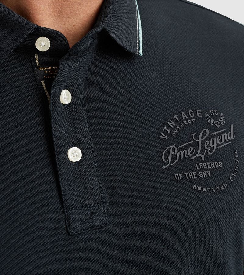 PME Legend Poloshirt Piqué Logo Navy