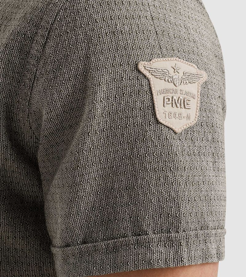 PME Legend Short Sleeve Overhemd Linnen Dobby Groen