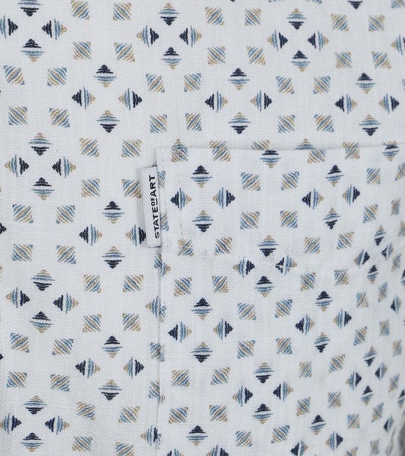 State of Art Short Sleeve Overhemd Print Wit