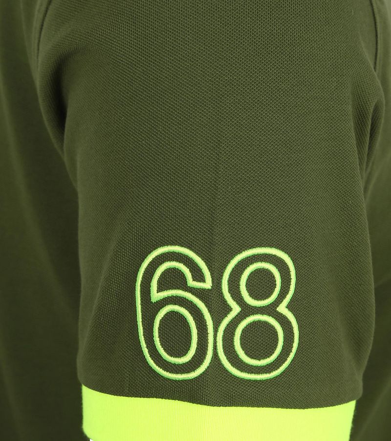 Sun68 Poloshirt Logo Fluo Army Groen