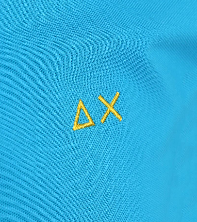 Sun68 Poloshirt Small Stripe Collar Blauw