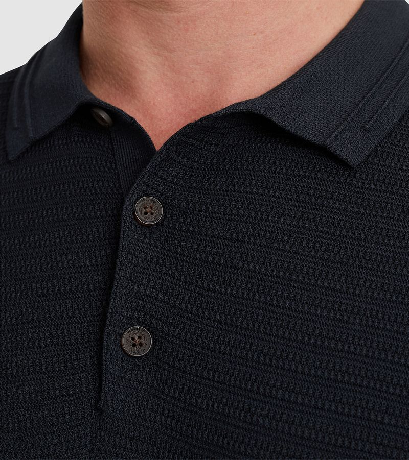Vanguard Poloshirt Structuur Navy