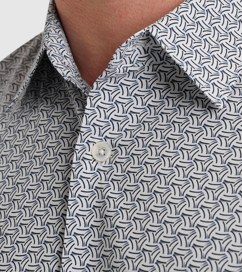 Vanguard Short Sleeve Overhemd Print Blauw
