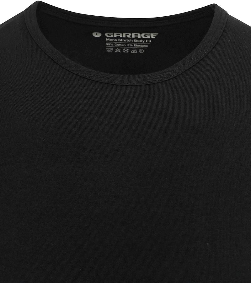 Garage Stretch Basic T-Shirt Schwarz Rundhals - Größe XL günstig online kaufen