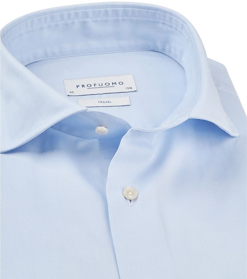 Profuomo Sky Blue Travel Hemd Blau - Größe 42 günstig online kaufen