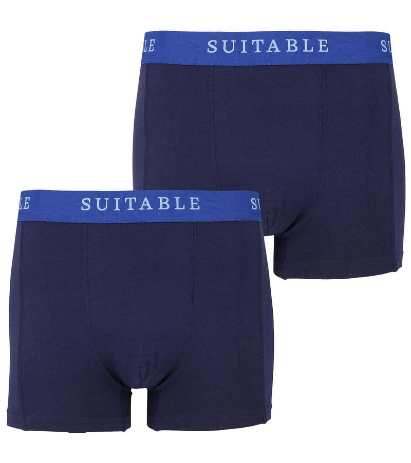 Suitable Boxers Lot de 2 bambou bleu marine  Bleu foncé Bleu taille M