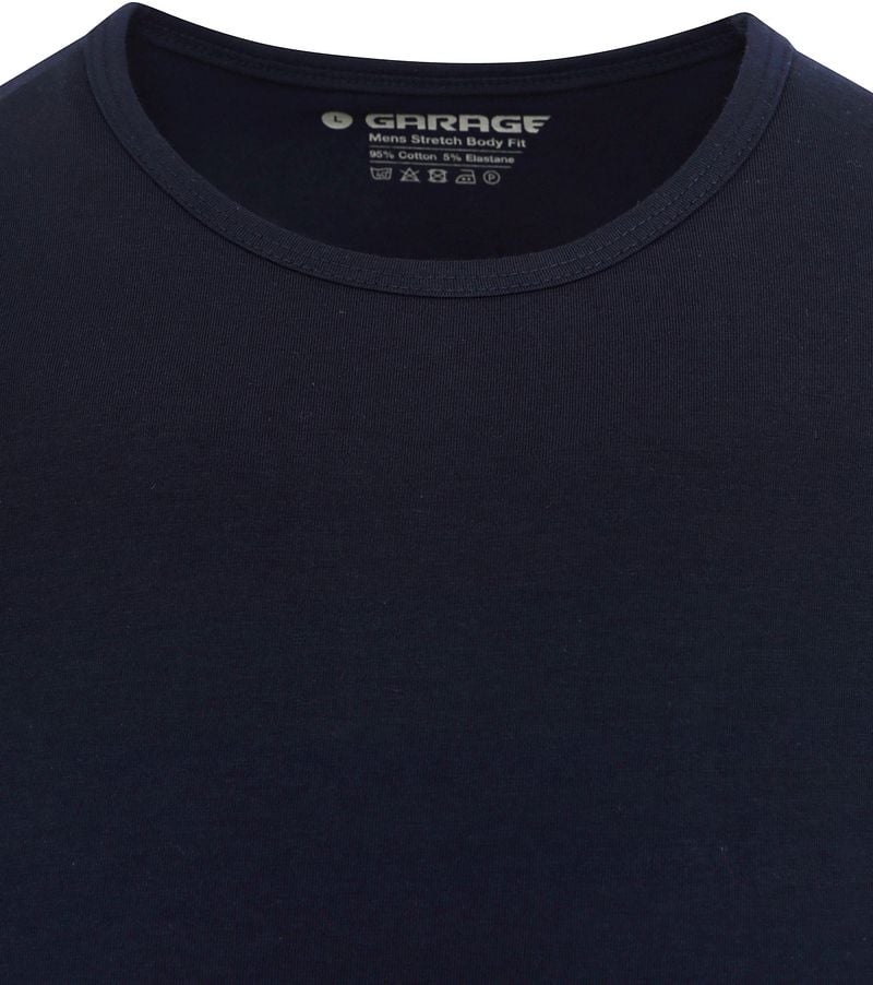 Garage Stretch Basic T-Shirt Navy Rundhals - Größe L günstig online kaufen