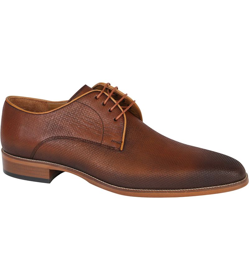 Suitable Chaussure en Cuir Imprimé   Cognac taille 43