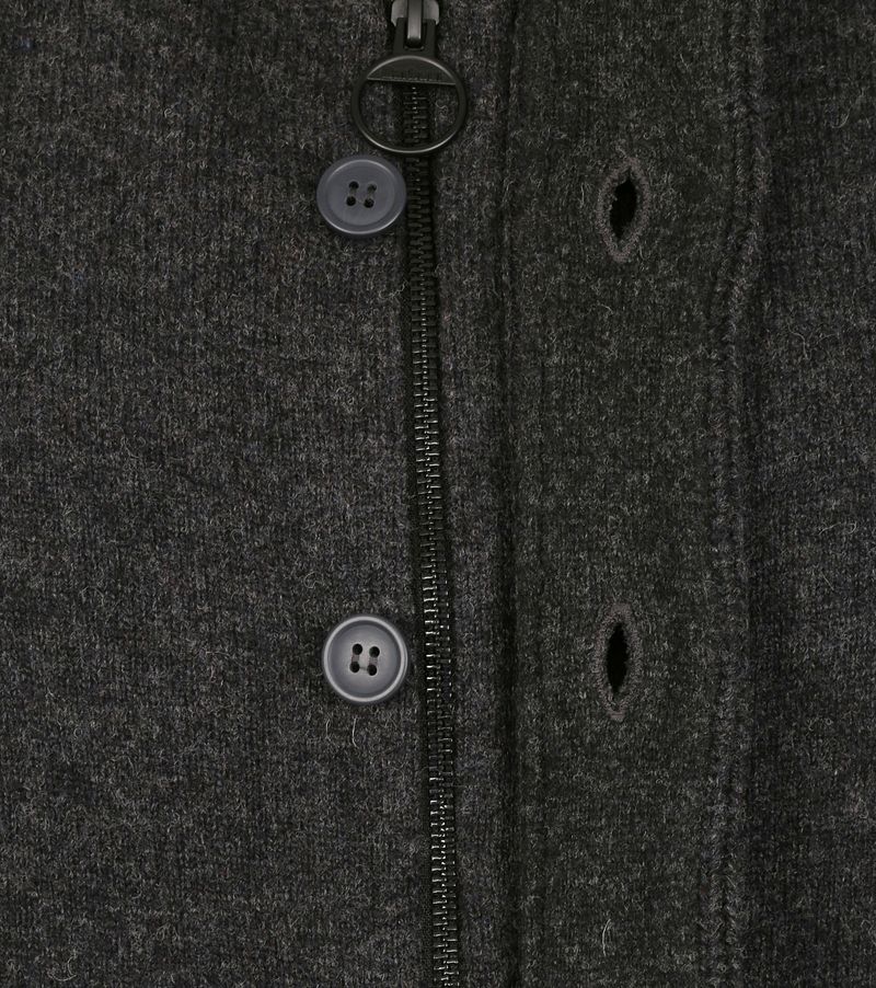 Barbour Zip Pull Lammwolle Patch Dunkelgrau - Größe M günstig online kaufen