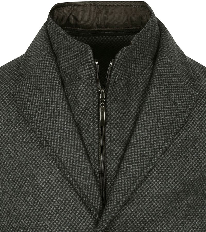 Suitable K150 Mantel Wool Blend kariert Dunkelgrün - Größe 48 günstig online kaufen