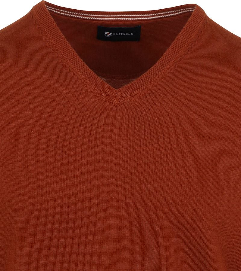 Suitable Pullover Vini V-Ausschnitt Orange - Größe XL günstig online kaufen