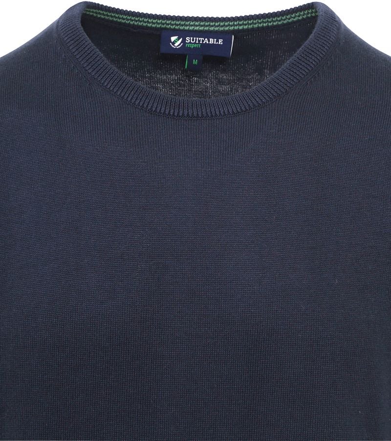 Suitable Respect Oinix Pullover O-Ausschnitt Navy - Größe L günstig online kaufen