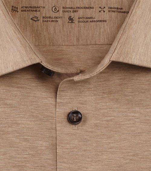 OLYMP Short Sleeve Hemd Level 5 24/Seven Beige - Größe 39 günstig online kaufen