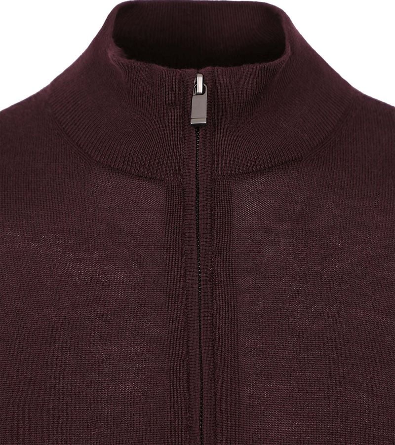 Suitable Merino Half Zip Pullover Bordeaux - Größe M günstig online kaufen