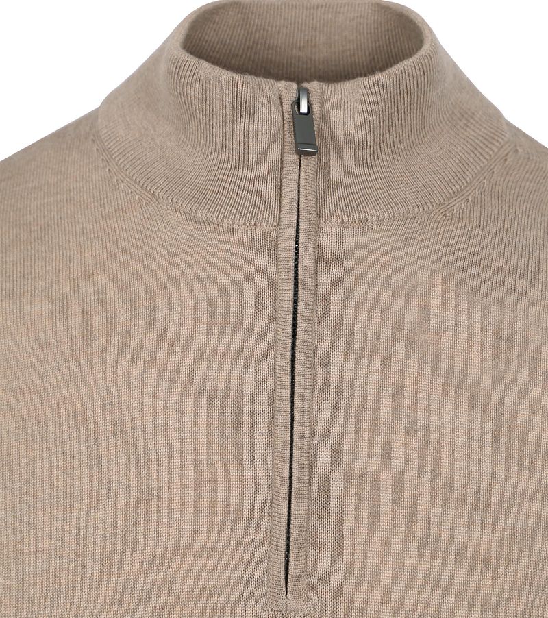 Suitable Merino Half Zip Pullover Beige - Größe L günstig online kaufen