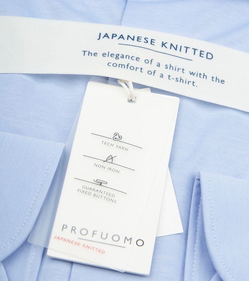 Profuomo Japanese Knitted Hemd Hellblau - Größe 43 günstig online kaufen