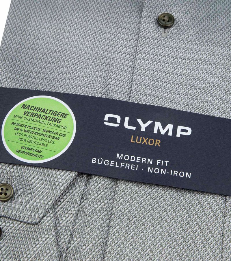 Olymp Luxor Overhemd Stretch Groen