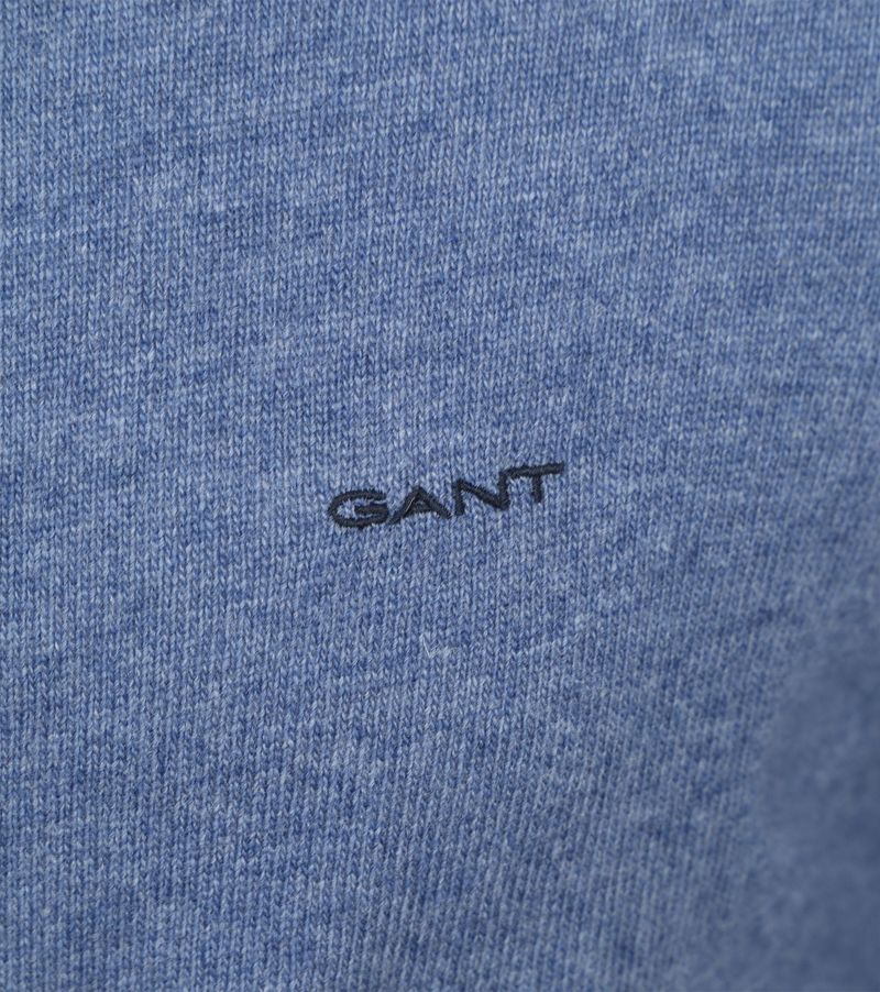 Gant Vest Lamswol Mid Blauw
