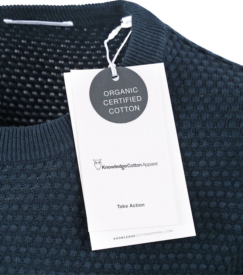 KnowledgeCotton Apparel Trui Vagn Donkerblauw