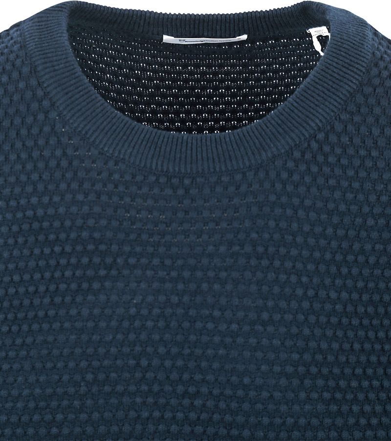 KnowledgeCotton Apparel Trui Vagn Donkerblauw