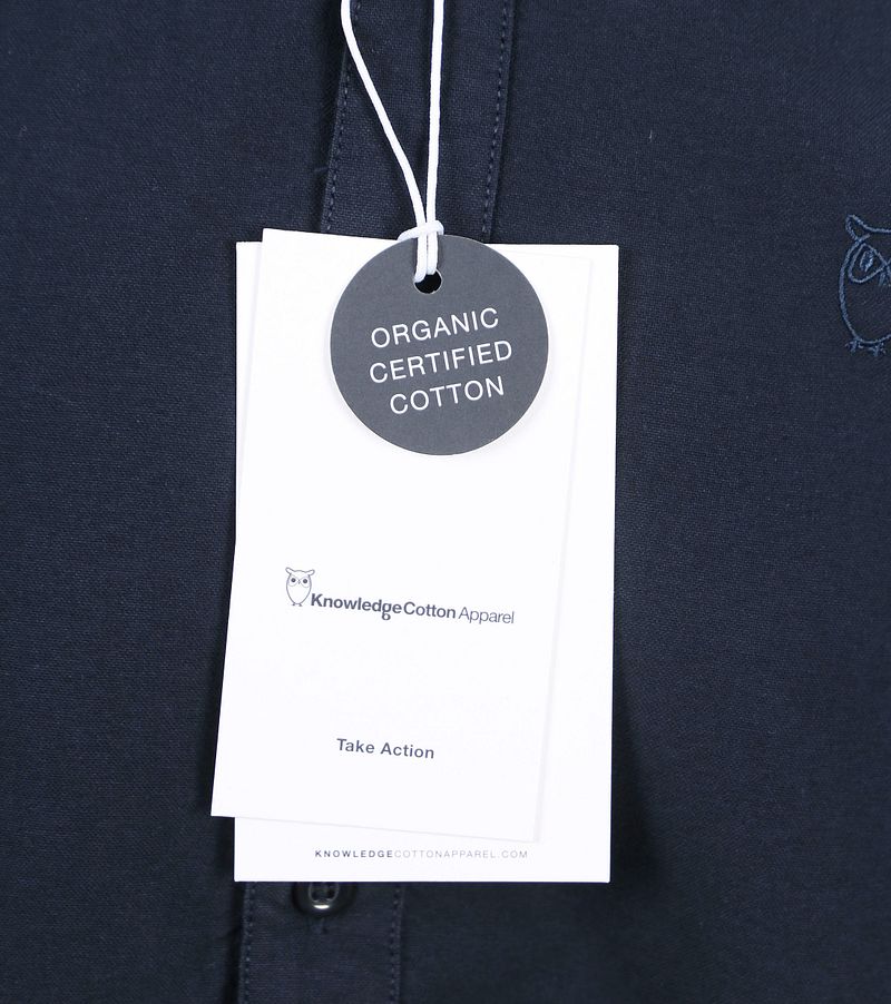KnowledgeCotton Apparel Overhemd Melange Navy
