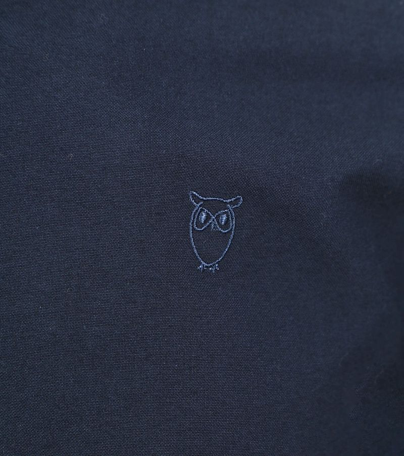 KnowledgeCotton Apparel Overhemd Melange Navy