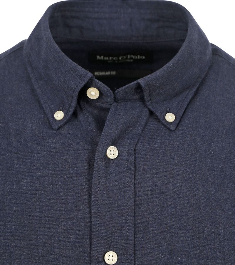 Marc O'Polo Overhemd Twill Donkerblauw